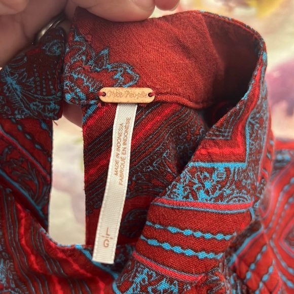 Free People Oversized Peasant Blouse Top - Picture 10 of 11